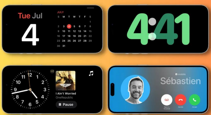 石拐苹果手机维修分享iOS17横屏充电待机显示有什么好处 